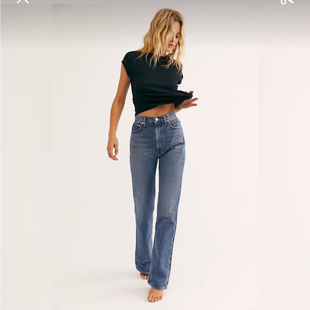 NWT Agolde Vintage Blue High-Rise Flare Jeans